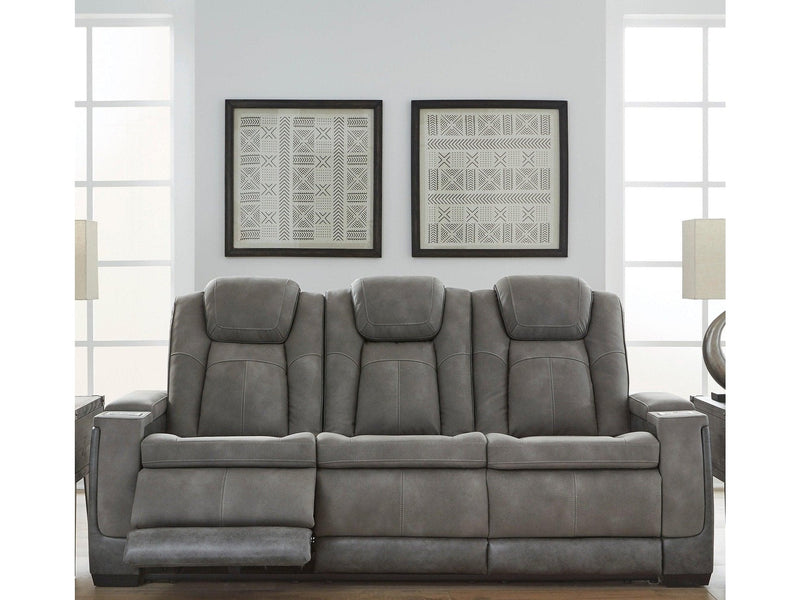 Next-Gen DuraPella - Dual Tone Slate - Power Reclining Sofa - Ornate Home