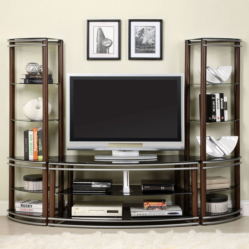 Silver Creek Brown & Silver TV Console