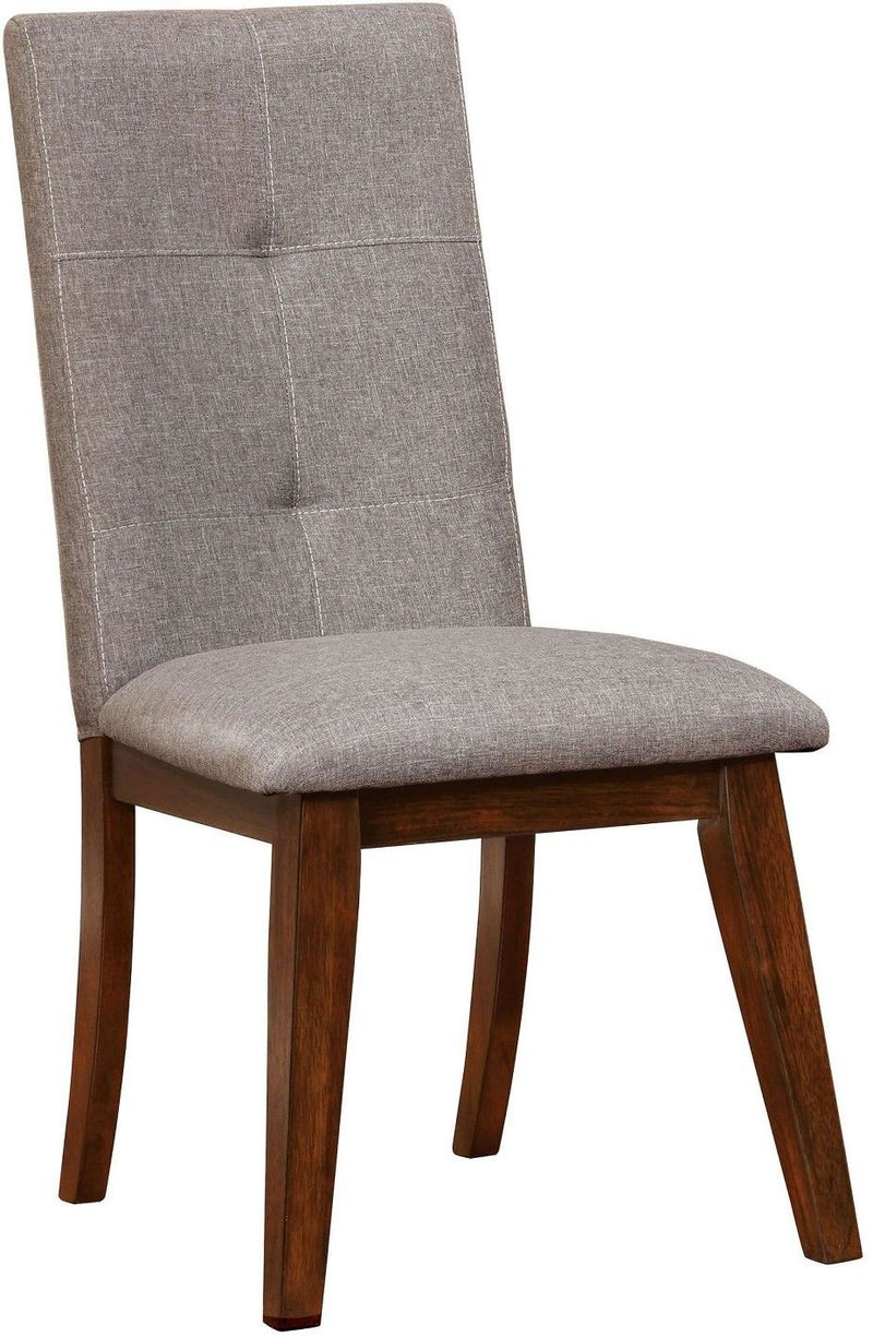 Abelone Walnut & Gray Dining Chair (Set of 2)