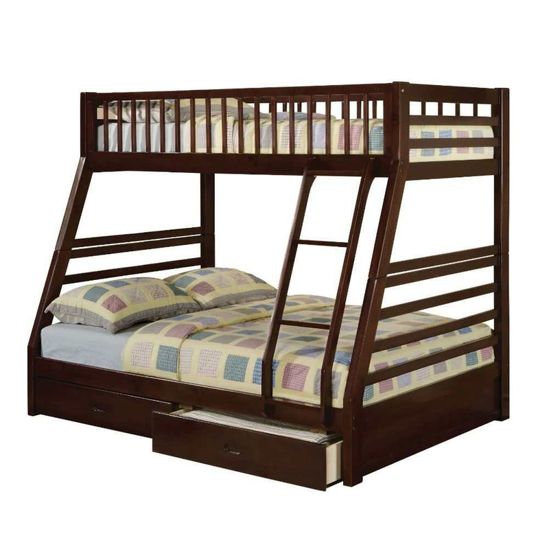 Jason - Espresso - Bunk Bed (Twin/Full) - Ornate Home