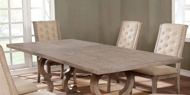 Patience Rustic Natural Tone & Beige Dining Table