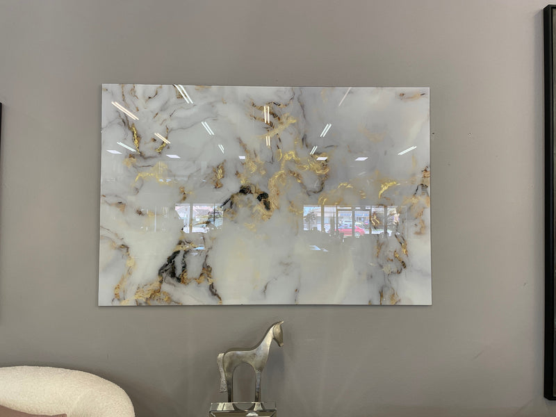 Granite Tempered Glass w / Foil Wall Art