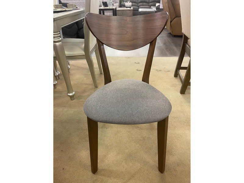 Alfredo Grey & Natural Walnut Dining Chairs (Set of 2)