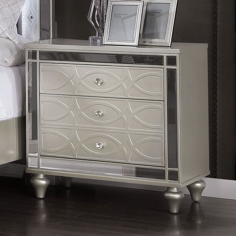 Manar Silver Nightstand