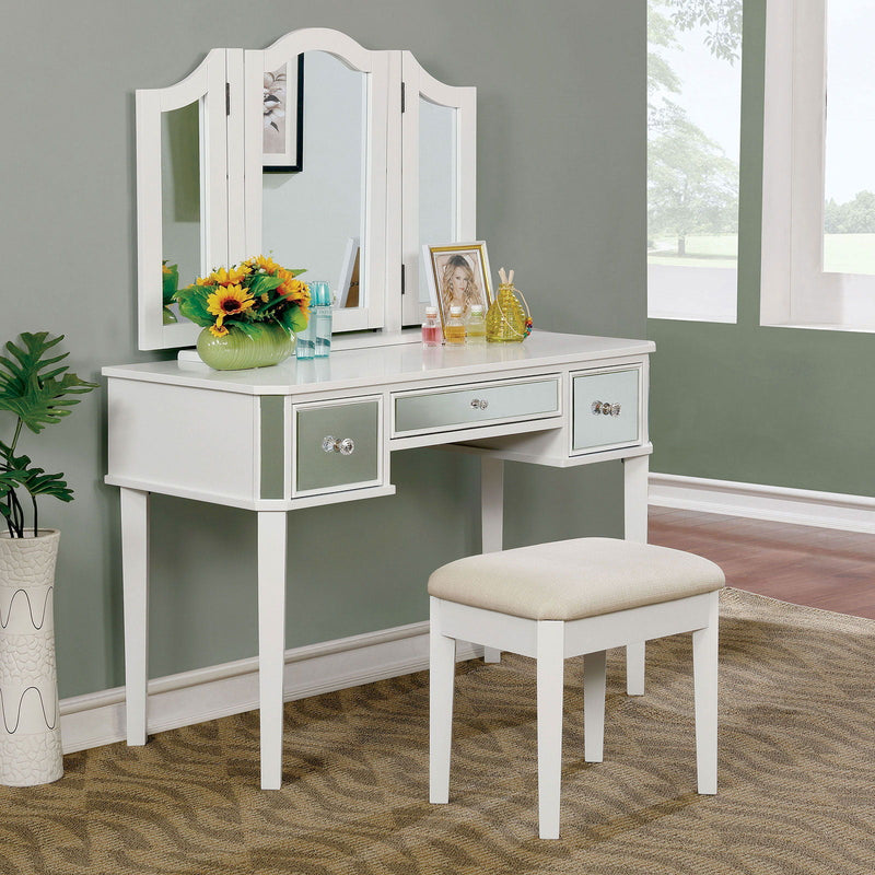 Clarisse White Vanity Set