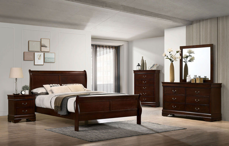 Louis Philippe Cherry Queen Bed