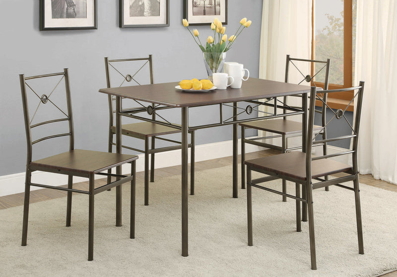 Krishan - Dark Bronze - 5pc Dining Set - Ornate Home