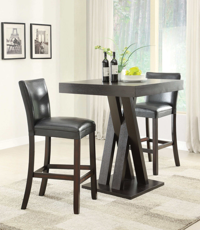 Jaylan - Black & Cappuccino - Bar Stools  (Set Of 2) - Ornate Home