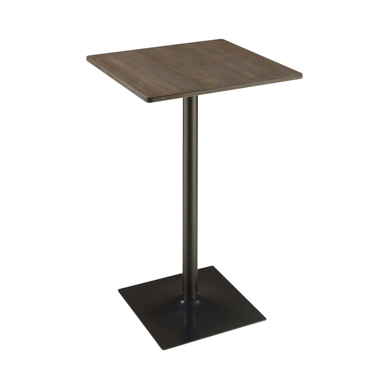 Shahza - Dark Elm & Matte Black - Square Bar Table - Ornate Home