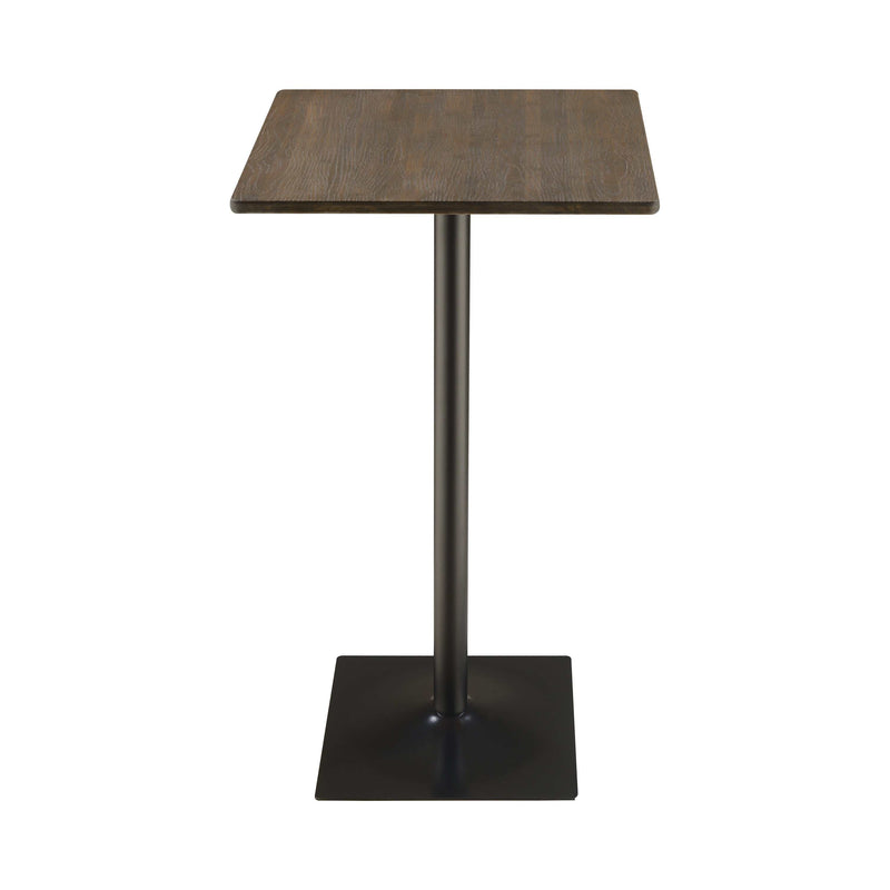 Shahza - Dark Elm & Matte Black - Square Bar Table - Ornate Home