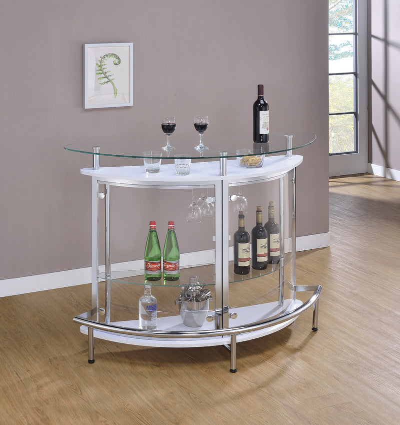 Gaia - White & Chrome - Bar Unit - Ornate Home