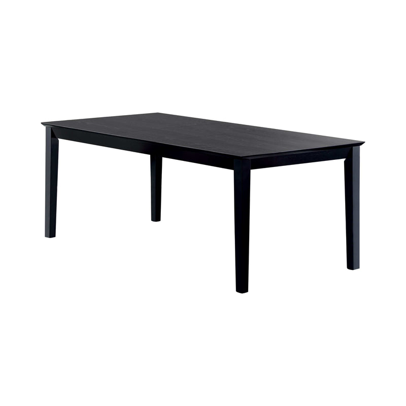 Louise - Black - Rectangular Dining Table w/ Extension Leaf - Ornate Home