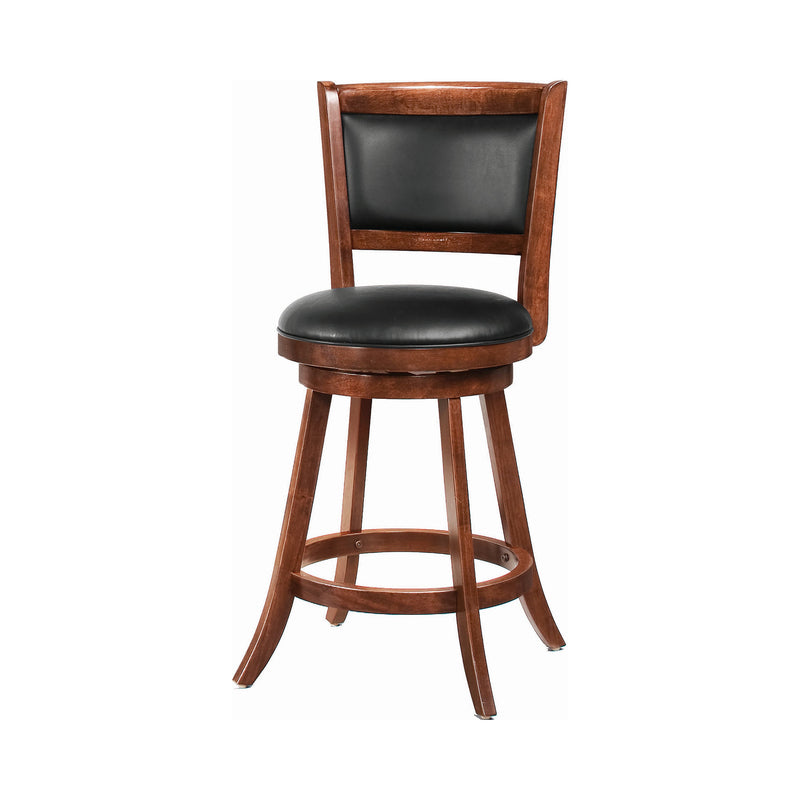 Broxton Chestnut & Black Swivel Counter Height Stools