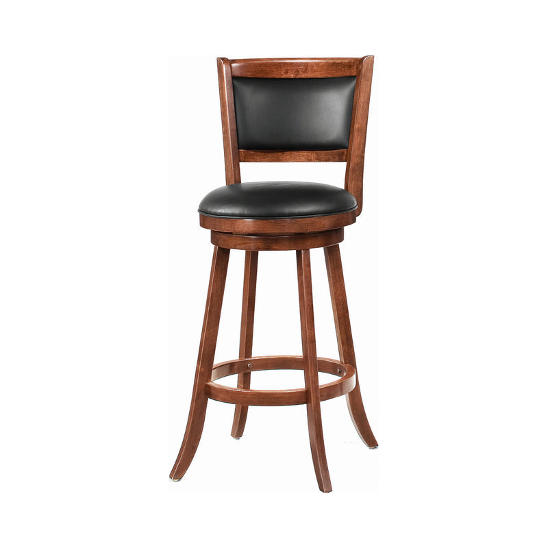 Broxton Chestnut & Black Swivel Bar Stools (Set Of 2)