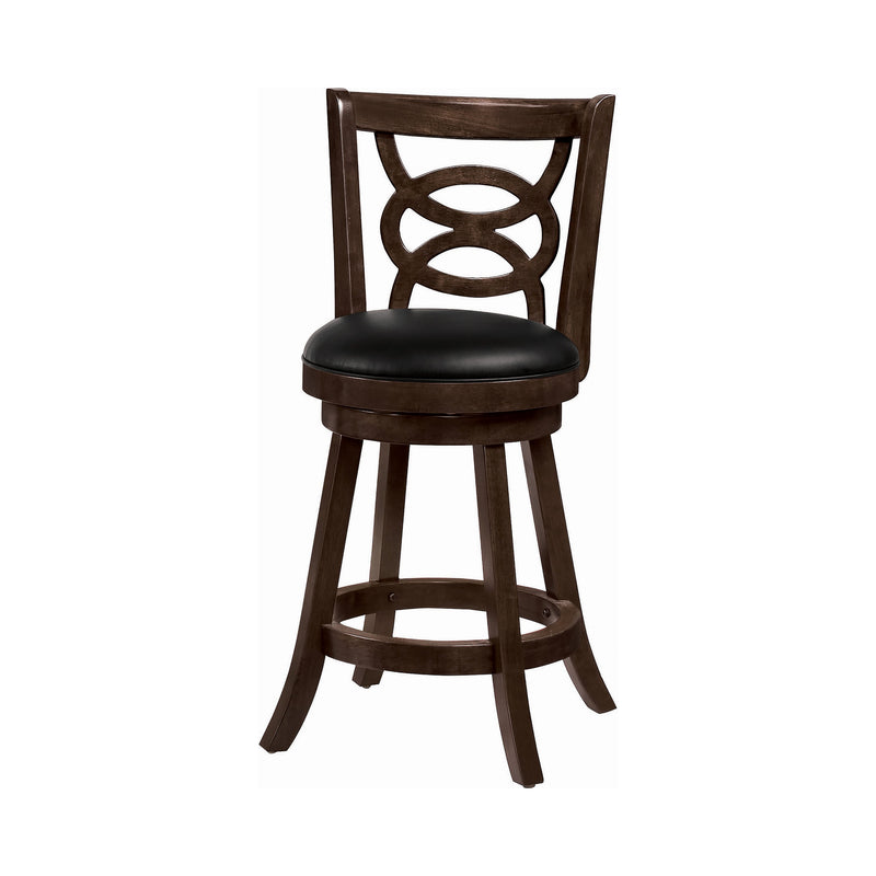 Giulia - Cappuccino - Swivel Counter Height Stools w/ Upholstered Seat (Set Of 2) - Ornate Home