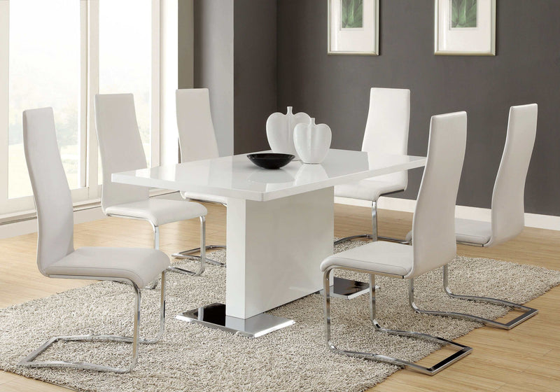 Anges - Glossy White - Dining Table - Ornate Home