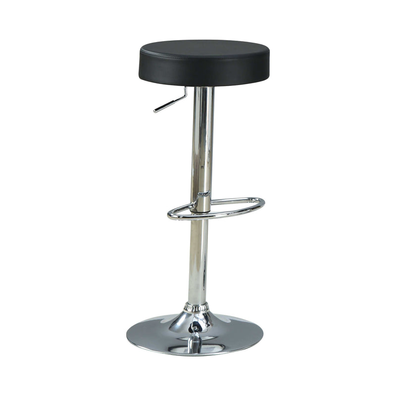 Tashan - Black & Chrome - 29″ Adjustable Bar Stool - Ornate Home