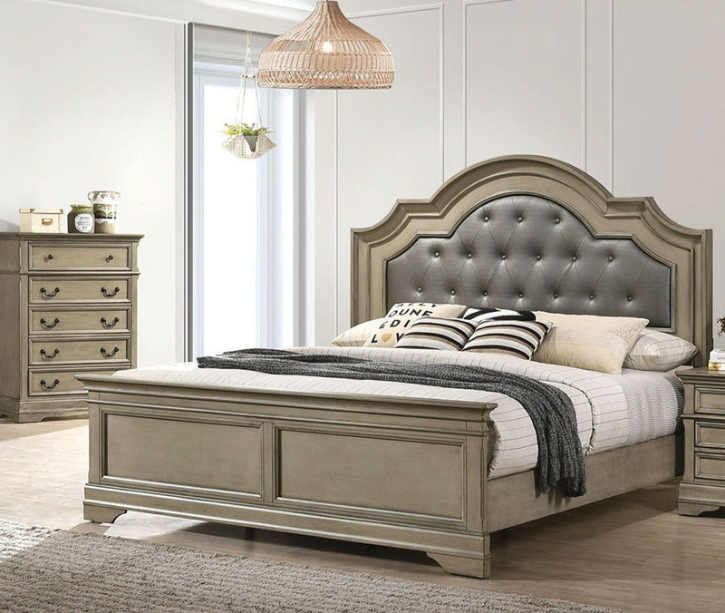 Lasthenia Antique Warm Gray Queen Bed