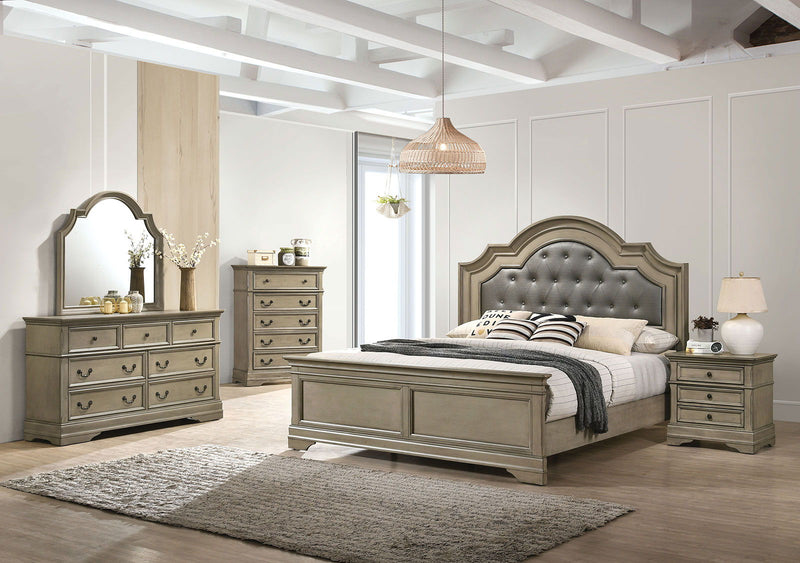 Lasthenia Antique Warm Gray Queen Bed