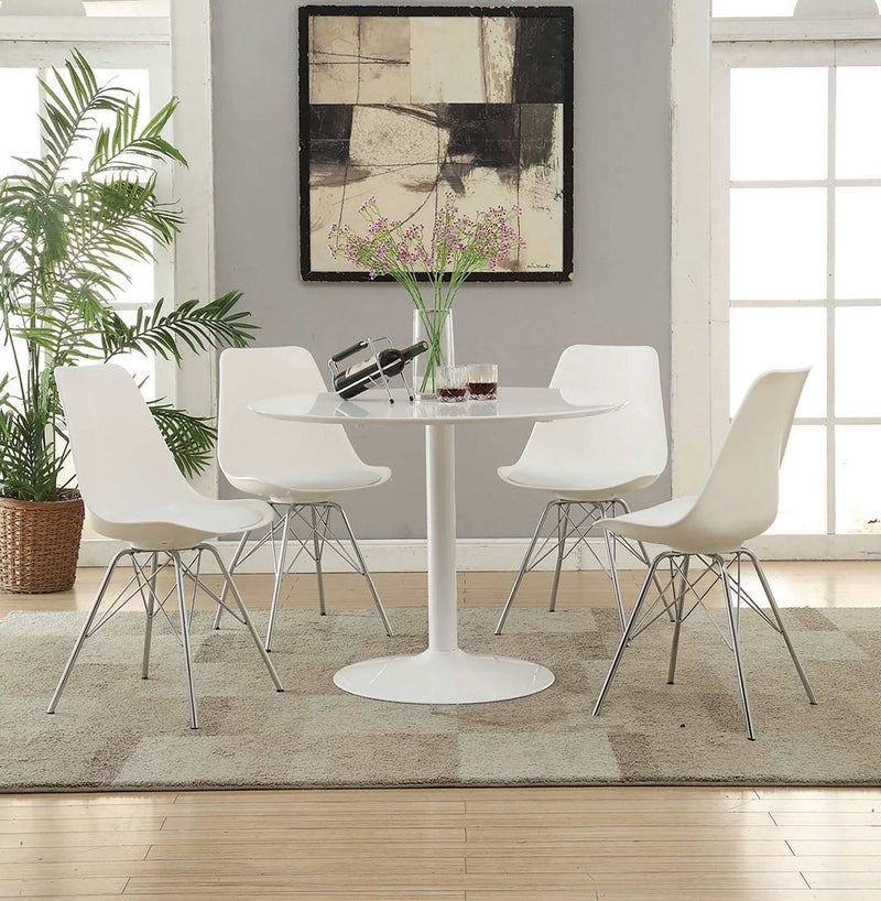 Lowry - White - Round Dining Table - Ornate Home