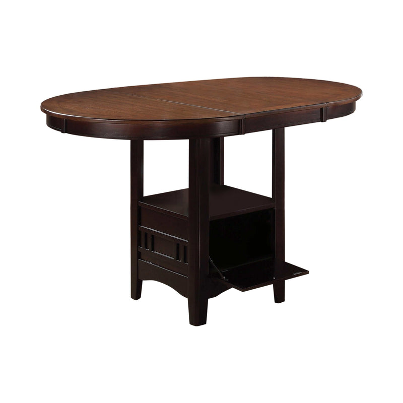 Lavon - Light Chestnut & Espresso - Oval Counter Height Table - Ornate Home