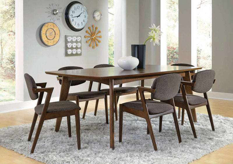 Malone - Dark Walnut & Grey - 7pc Dining Room Set - Ornate Home