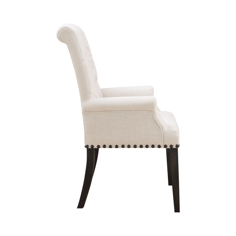 Phelps - Beige & Smokey Black - Arm Chair - Ornate Home