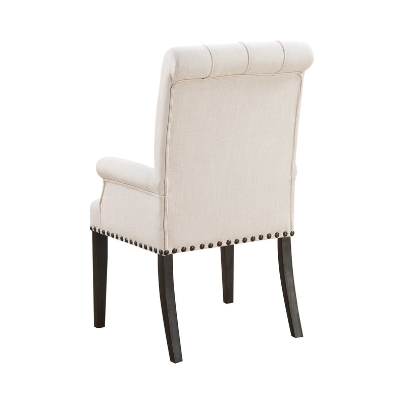 Phelps - Beige & Smokey Black - Arm Chair - Ornate Home