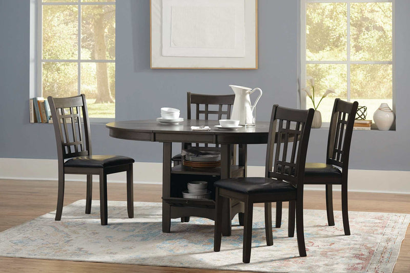 Lavon - Medium Grey - Dining Table w/ Storage - Ornate Home