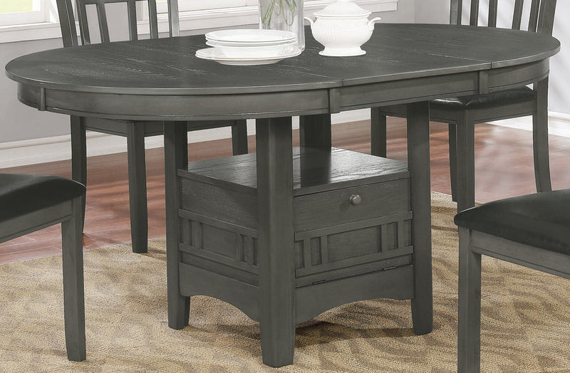 Lavon - Medium Grey - Dining Table w/ Storage - Ornate Home