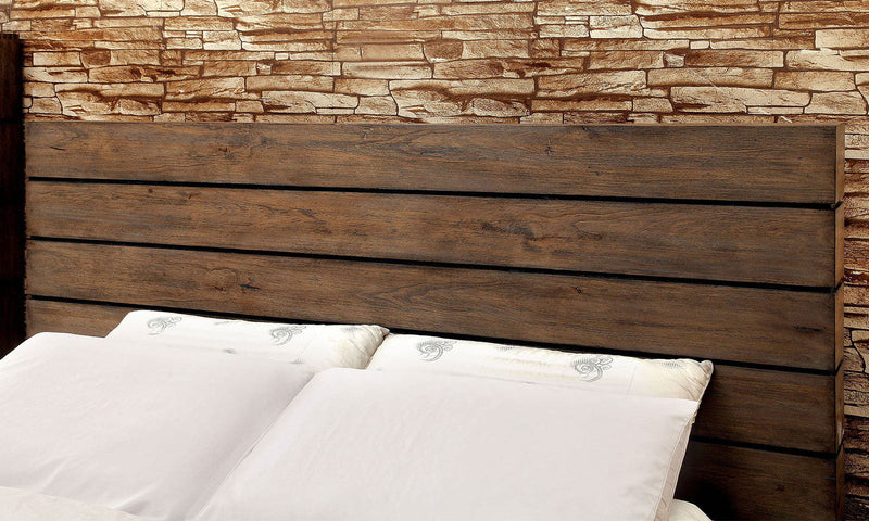 Coimbra Rustic Natural Queen Bed