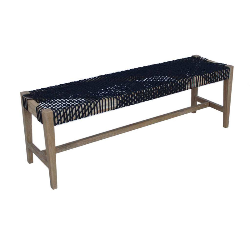 Sorrel - Navy - Cross Woven Dining Bench - Ornate Home