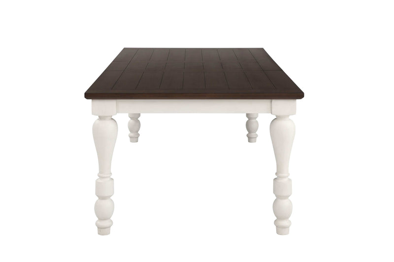 Madelyn - Dark Cocoa & Coastal White - Dining Table w/ Extension Leaf - Ornate Home