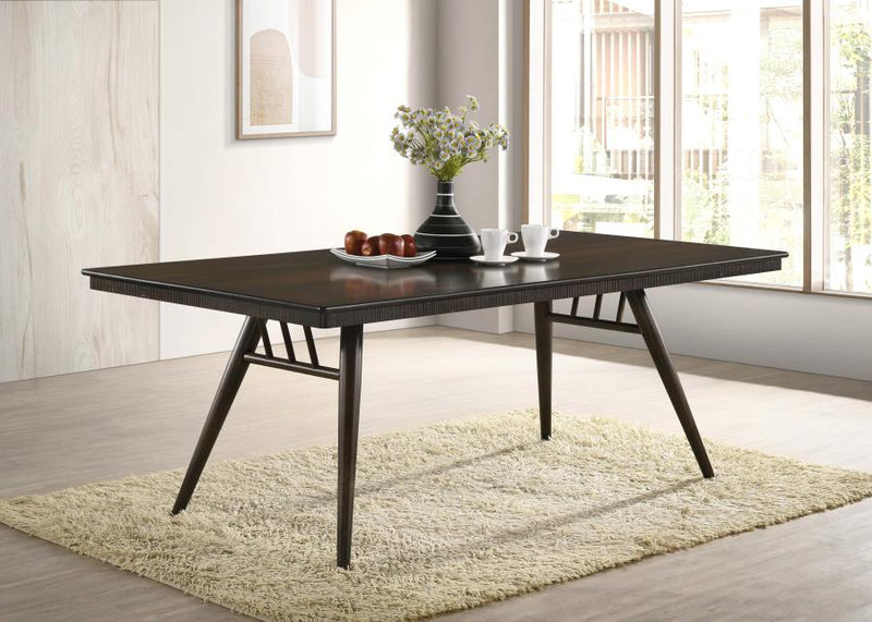 Wes Dark Walnut Rectangular Dining Table