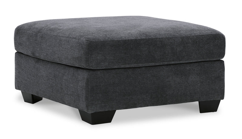 Ambrielle Gunmetal Oversized Accent Ottoman