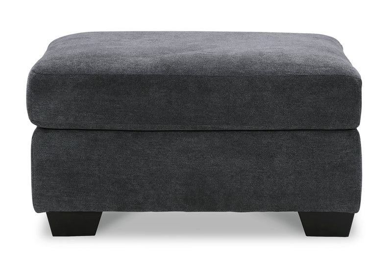 Ambrielle Gunmetal Oversized Accent Ottoman