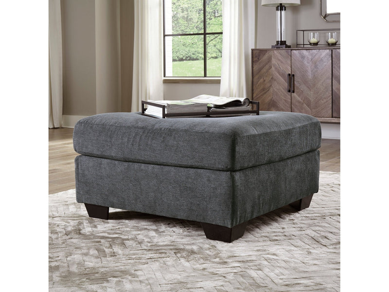 Ambrielle Gunmetal Oversized Accent Ottoman