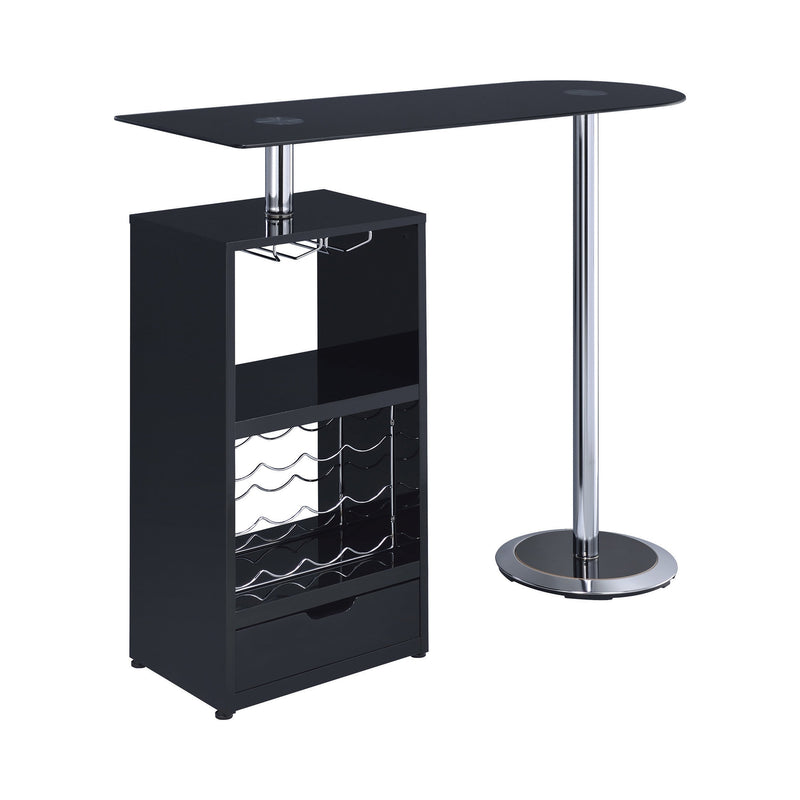 Koufax Glossy Black Bar Table