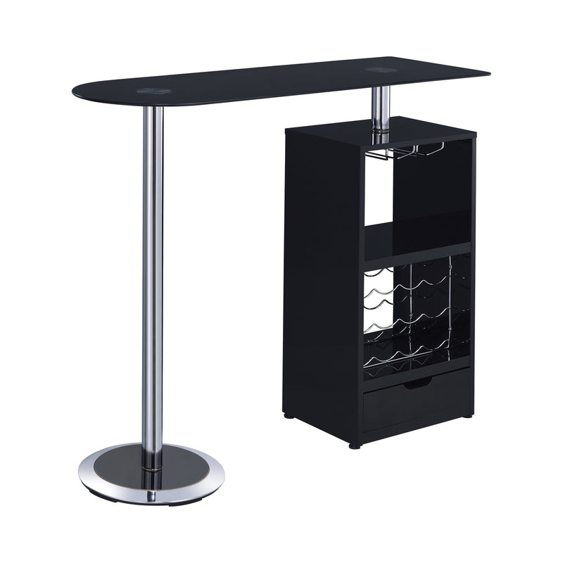 Koufax Glossy Black Bar Table