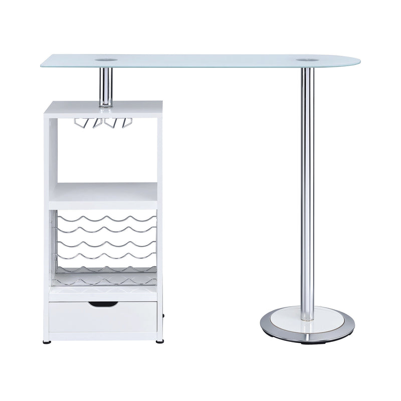 Koufax Glossy White Bar Table