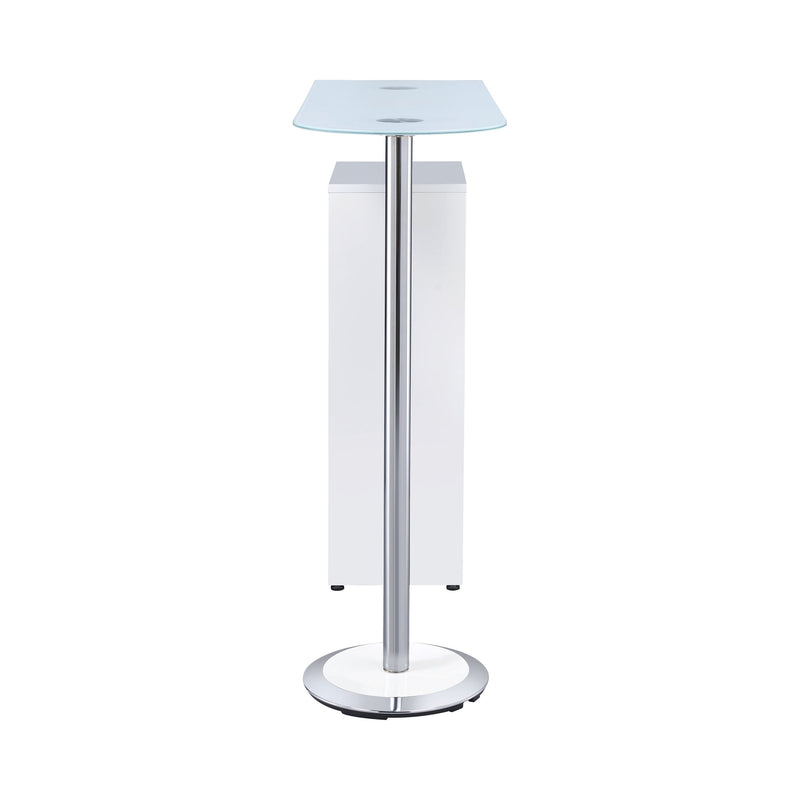 Koufax Glossy White Bar Table