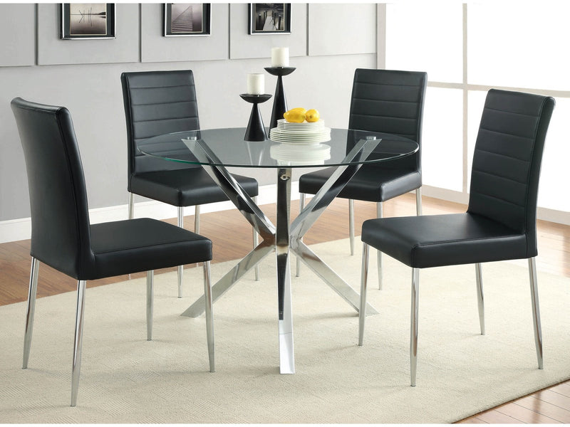 Vance - Black & Chrome - Dining Chairs (Set Of 4) - Ornate Home