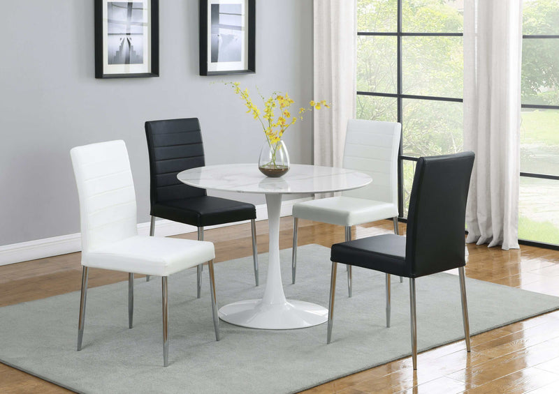 Vance - Black & Chrome - Dining Chairs (Set Of 4) - Ornate Home