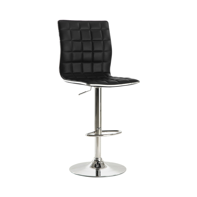 Waffle - Black & Chrome - Bar Stool (Set Of 2) - Ornate Home