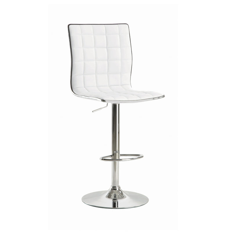 Waffle - White & Chrome - Bar Stool (Set Of 2) - Ornate Home