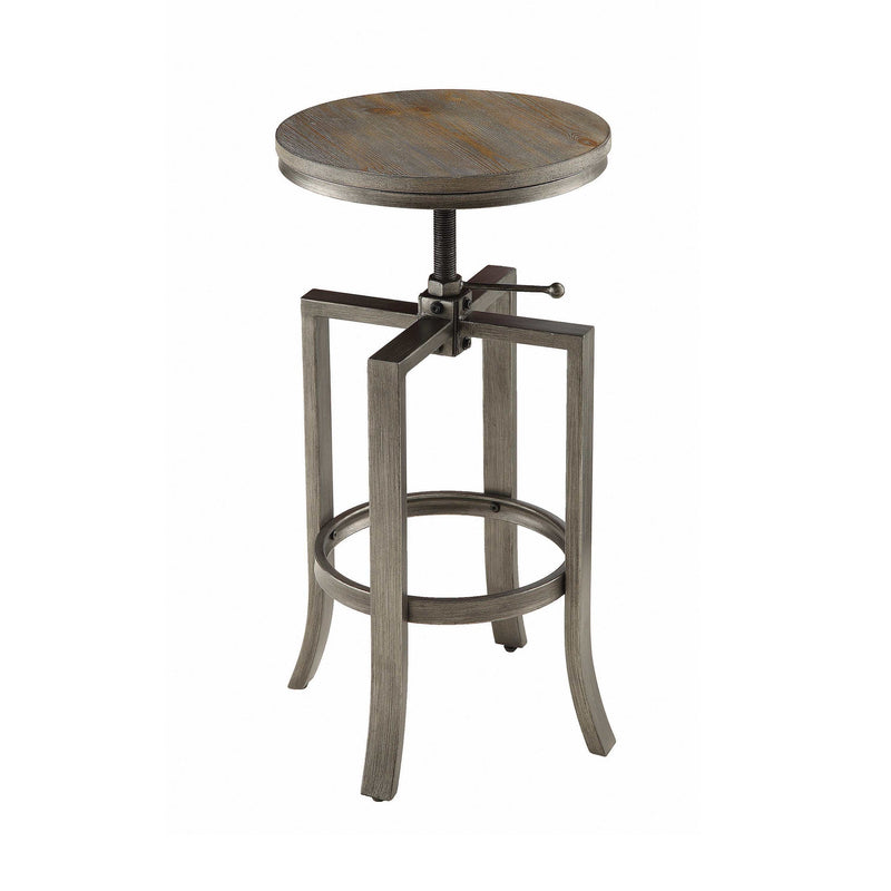 Bethan - Brushed Nutmeg & Slate Grey - Adjustable Height Swivel Bar Stools (Set Of 2) - Ornate Home