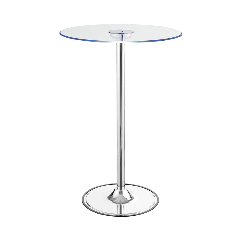 Thea Chrome & Clear Bar Table w/ LED