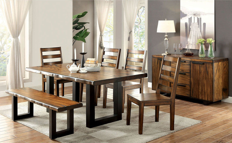 Maddison Tobacco Oak & Black Dining Table