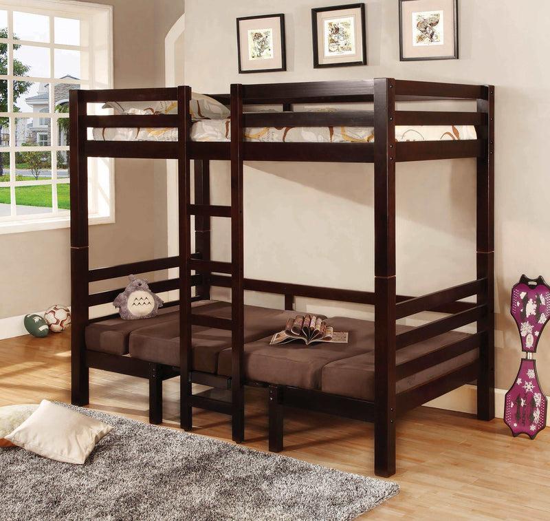 Joaquin - Medium Brown - Twin-over-Twin Bunk Bed - Ornate Home