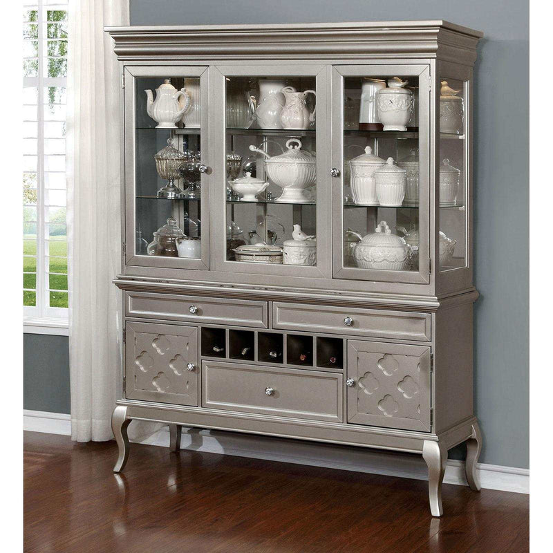 Amina - Champagne - Curio/Hutch Buffet - Ornate Home